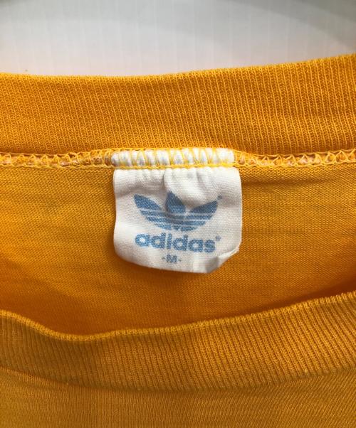 adidas（アディダス）adidas (アディダス) 80's グラデーションロゴ プリントTシャツ／80'S GRADATION LOGO PRINT T-SHIRT”MADE IN USA” イエロー サイズ:Size Mの古着・服飾アイテム