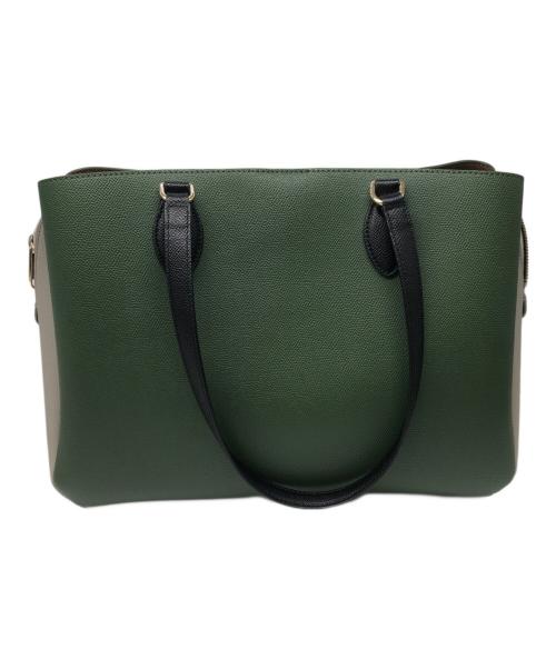 FURLA（フルラ）FURLA (フルラ) ミネルヴァ トートバッグ／MINERVA TOTE BAG グリーン×ベージュの古着・服飾アイテム