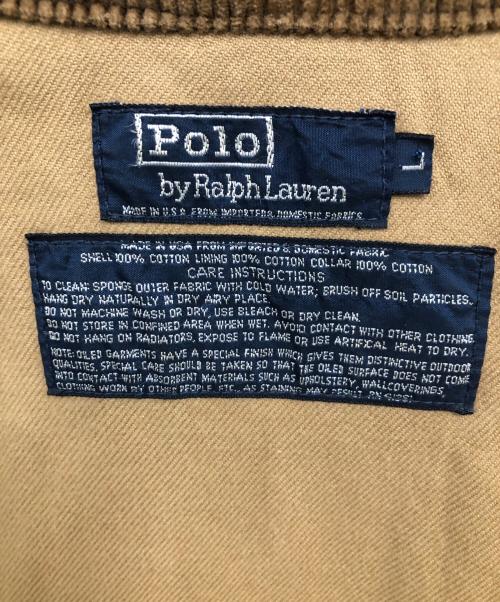 POLO RALPH LAUREN（ポロ・ラルフローレン）POLO RALPH LAUREN (ポロ・ラルフローレン) ワックスドコットンハンティングジャケット／WAXD COTTON HUNTING JACKET ネイビー サイズ:Lの古着・服飾アイテム