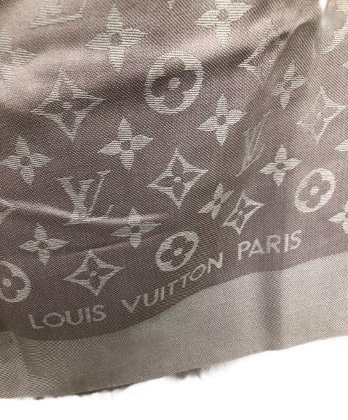 LOUIS VUITTON（ルイ ヴィトン）LOUIS VUITTON (ルイ ヴィトン) シルクウールストール モノグラム エクリュ／SILK WOOL STOLE MONOGRAM ECRU パープルの古着・服飾アイテム
