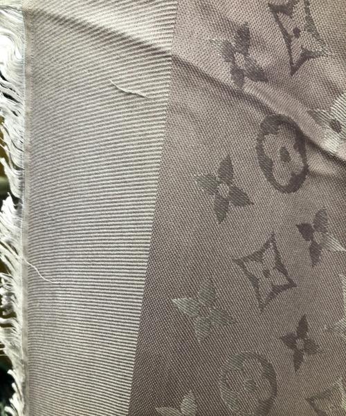 LOUIS VUITTON（ルイ ヴィトン）LOUIS VUITTON (ルイ ヴィトン) シルクウールストール モノグラム エクリュ／SILK WOOL STOLE MONOGRAM ECRU パープルの古着・服飾アイテム