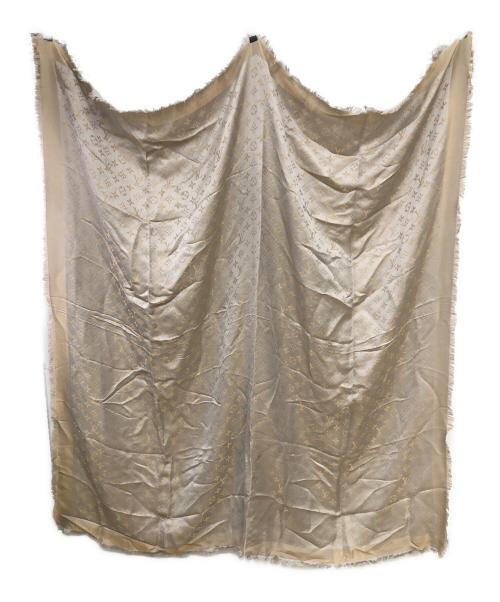 LOUIS VUITTON（ルイ ヴィトン）LOUIS VUITTON (ルイ ヴィトン) ショール・モノグラム シャイン／SHAWL MONOGRAM SHAIN ベージュの古着・服飾アイテム