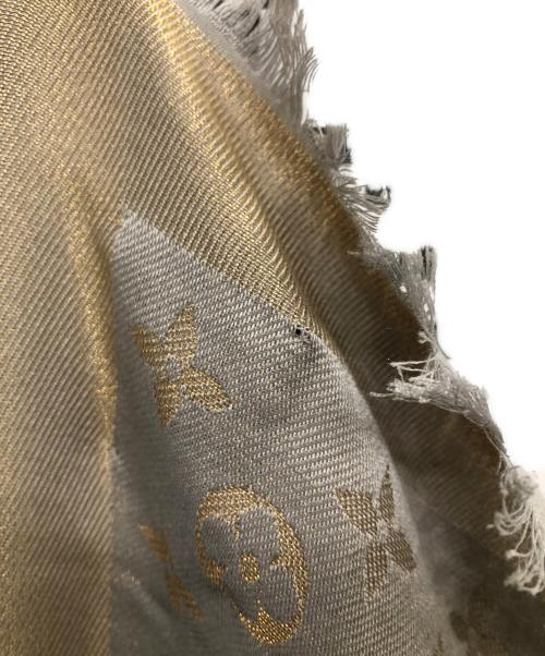 LOUIS VUITTON（ルイ ヴィトン）LOUIS VUITTON (ルイ ヴィトン) ショール・モノグラム シャイン／SHAWL MONOGRAM SHAIN ベージュの古着・服飾アイテム