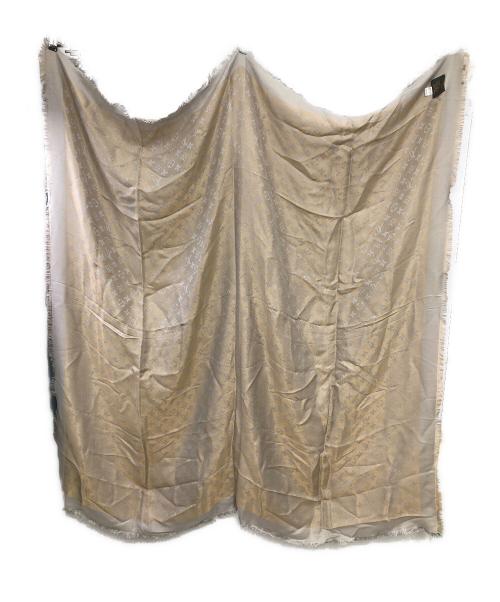 LOUIS VUITTON（ルイ ヴィトン）LOUIS VUITTON (ルイ ヴィトン) ショール・モノグラム シャイン／SHAWL MONOGRAM SHAIN ベージュの古着・服飾アイテム