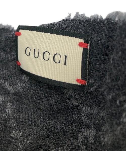 GUCCI（グッチ）GUCCI (グッチ) GGパターン総柄ストール／GG ALL OVER PATTERN STOLE グレーの古着・服飾アイテム