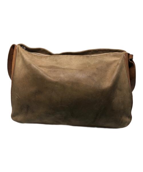 Maison Martin Margiela（メゾンマルタンマルジェラ）Maison Martin Margiela (メゾンマルタンマルジェラ) レザーメッセンジャーバッグ／BORSA MESSENGER IN VELA PELLE ブラウンの古着・服飾アイテム
