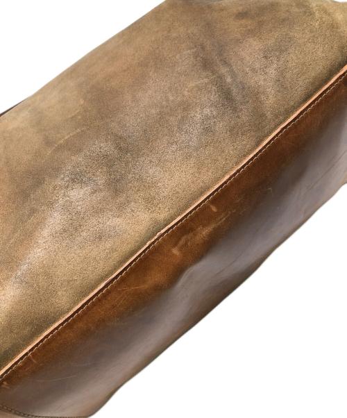 Maison Martin Margiela（メゾンマルタンマルジェラ）Maison Martin Margiela (メゾンマルタンマルジェラ) レザーメッセンジャーバッグ／BORSA MESSENGER IN VELA PELLE ブラウンの古着・服飾アイテム