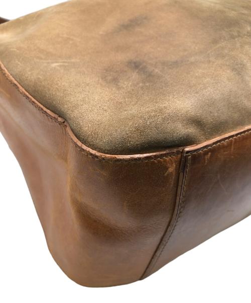 Maison Martin Margiela（メゾンマルタンマルジェラ）Maison Martin Margiela (メゾンマルタンマルジェラ) レザーメッセンジャーバッグ／BORSA MESSENGER IN VELA PELLE ブラウンの古着・服飾アイテム