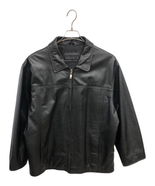 PERRY ELLIS（ペリーエリス）PERRY ELLIS (ペリーエリス) レザージャケット／LEATHER JACKET ブラック サイズ:Lの古着・服飾アイテム