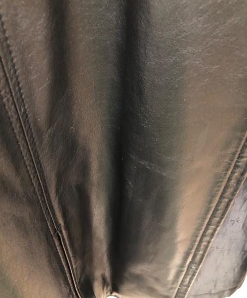 PERRY ELLIS（ペリーエリス）PERRY ELLIS (ペリーエリス) レザージャケット／LEATHER JACKET ブラック サイズ:Lの古着・服飾アイテム