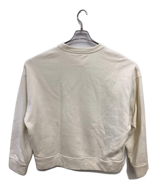 JIL SANDER（ジルサンダー）JIL SANDER (ジルサンダー) ワイドサイズロゴソングスリーブスウェットＴシャツ／WIDE SIZE LOGO LONGSLEEVE SWEAT T SHIRT アイボリー サイズ:Ｌの古着・服飾アイテム