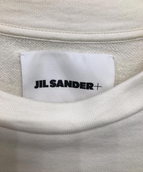 JIL SANDER（ジルサンダー）JIL SANDER (ジルサンダー) ワイドサイズロゴソングスリーブスウェットＴシャツ／WIDE SIZE LOGO LONGSLEEVE SWEAT T SHIRT アイボリー サイズ:Ｌの古着・服飾アイテム
