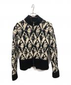 stefancookeステファンクック）の古着「ドライバーズニット／DRIVERS KNIT」｜ベージュ×ブラック