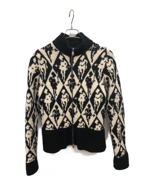 stefancooke（ステファンクック）stefancooke (ステファンクック) ドライバーズニット／DRIVERS KNIT ベージュ×ブラック サイズ:mの古着・服飾アイテム