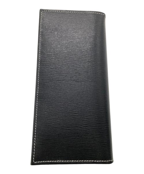 Whitehouse Cox（ホワイトハウスコックス）Whitehouse Cox (ホワイトハウスコックス) リージェントブライドルレザーロングウォレット／REGENT BRIDLE LETHER LONG WALLET ブラックの古着・服飾アイテム