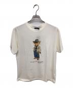 POLO RALPH LAURENポロ・ラルフローレン）の古着「カウボーイポロベアプリントカットソー／COWBOY POLO BEAR PRINT CUT AND SEW」｜ホワイト