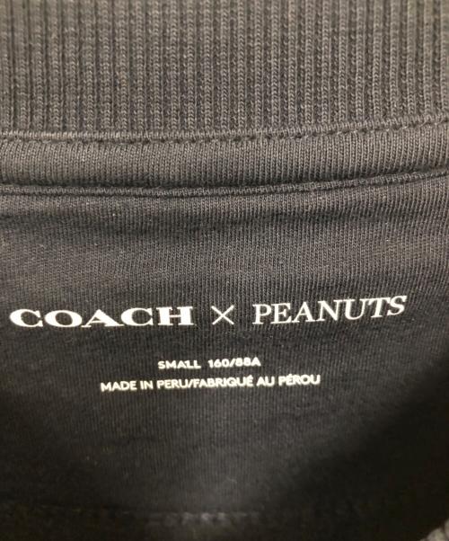 COACH（コーチ）COACH (コーチ) PEANUTS (ピーナッツ) スヌーピーライツクルーネックスウェット／SNOOPY LIGHTS CREW NECK SWEAT ネイビー サイズ:Sの古着・服飾アイテム