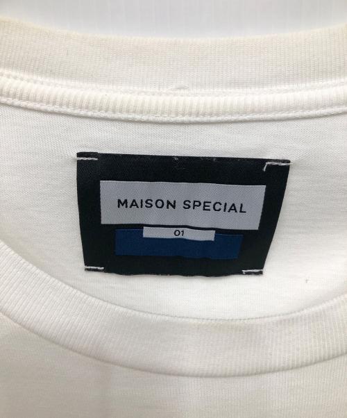MAISON SPECIAL（メゾンスペシャル）MAISON SPECIAL (メゾンスペシャル) ジャガー刺繍プライムオーバーTシャツ／JAGAR EMBROIDERY PRIME OVER T-SHIRT ホワイト サイズ:1の古着・服飾アイテム