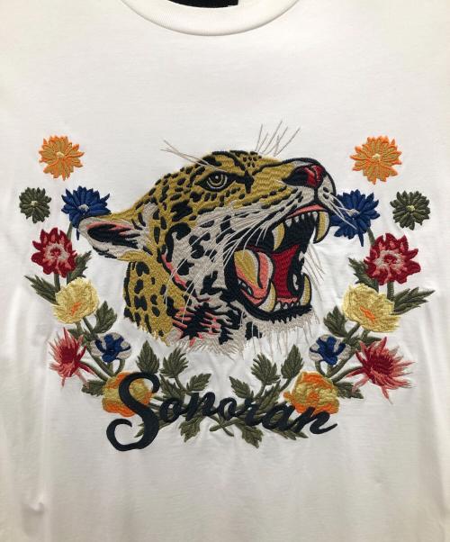 MAISON SPECIAL（メゾンスペシャル）MAISON SPECIAL (メゾンスペシャル) ジャガー刺繍プライムオーバーTシャツ／JAGAR EMBROIDERY PRIME OVER T-SHIRT ホワイト サイズ:1の古着・服飾アイテム