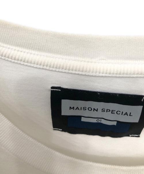 MAISON SPECIAL（メゾンスペシャル）MAISON SPECIAL (メゾンスペシャル) ジャガー刺繍プライムオーバーTシャツ／JAGAR EMBROIDERY PRIME OVER T-SHIRT ホワイト サイズ:1の古着・服飾アイテム