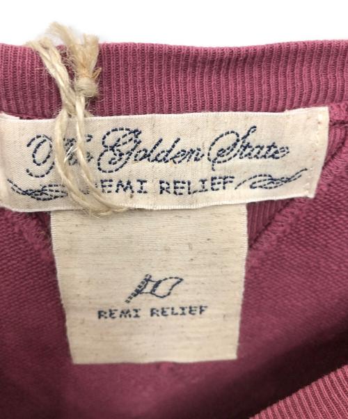 REMI RELIEF（レミレリーフ）REMI RELIEF (レミレリーフ) SP加工裏毛クルーネック レッド サイズ:S 未使用品の古着・服飾アイテム