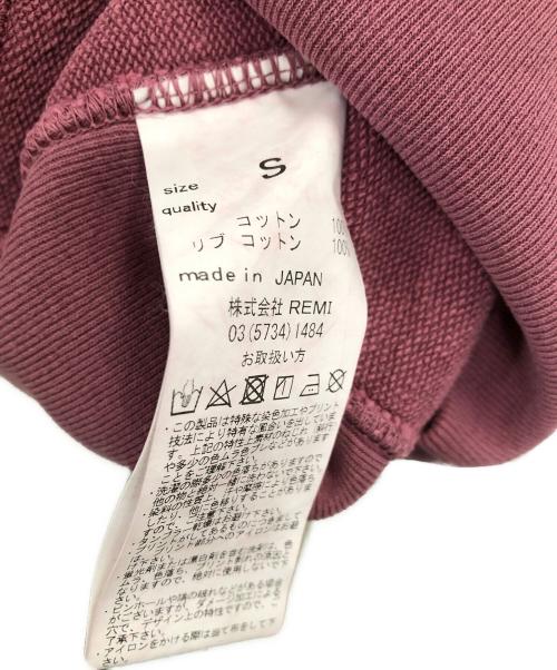 REMI RELIEF（レミレリーフ）REMI RELIEF (レミレリーフ) SP加工裏毛クルーネック レッド サイズ:S 未使用品の古着・服飾アイテム