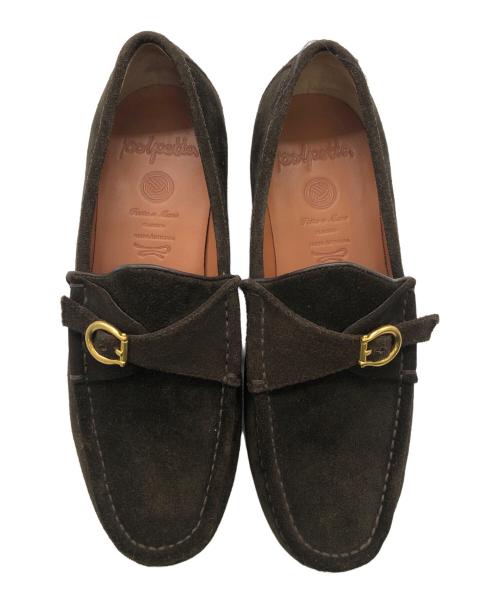 POLPETTA（ポルペッタ）POLPETTA (ポルペッタ) スエード ストラップローファー／SUEDE STRAP LOAFER ブラウン サイズ:40の古着・服飾アイテム