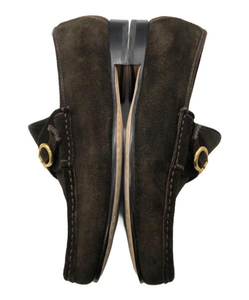 POLPETTA（ポルペッタ）POLPETTA (ポルペッタ) スエード ストラップローファー／SUEDE STRAP LOAFER ブラウン サイズ:40の古着・服飾アイテム