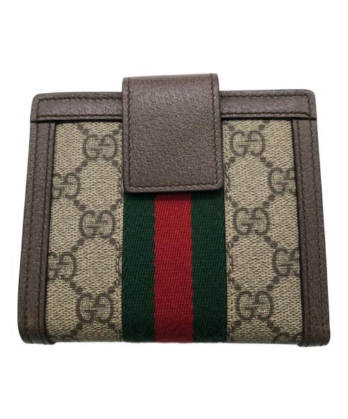 GUCCI（グッチ）GUCCI (グッチ) フレンチフラップウォレット／FRENCH FLAP WALLET ベージュの古着・服飾アイテム