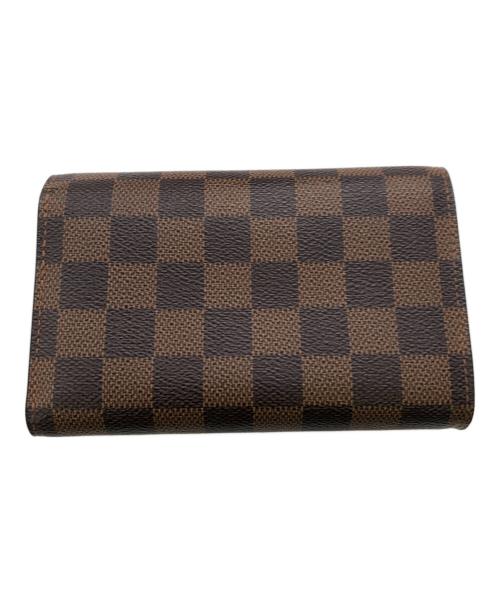 LOUIS VUITTON（ルイ ヴィトン）LOUIS VUITTON (ルイ ヴィトン) ダミエ ポルトフォイユ・アレクサンドラ／Ⅾ’AMIER PORTEFEUILLE ALEXANDRA ブラウンの古着・服飾アイテム