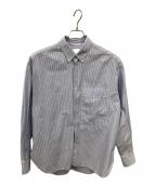STUDIO NICHOLSONスタジオ ニコルソン）の古着「ストライプオックスフォードボタンダウンシャツ／STRIPE OXFORD BUTTON DOWN SHIRT」｜スカイブルー