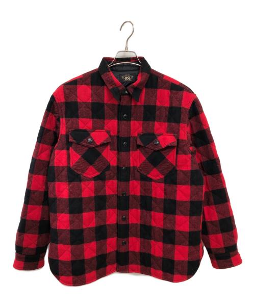 RRL（ダブルアールエル）RRL (ダブルアールエル) バッファローチェックキルティングシャツジャケット／BUFFALO CHECK QUILTING SHIRT JACKET レッド サイズ:SIZE XLの古着・服飾アイテム