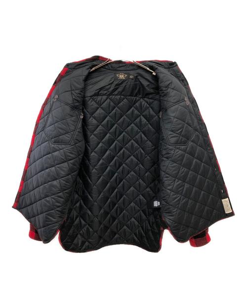 RRL（ダブルアールエル）RRL (ダブルアールエル) バッファローチェックキルティングシャツジャケット／BUFFALO CHECK QUILTING SHIRT JACKET レッド サイズ:SIZE XLの古着・服飾アイテム