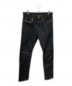 Hysteric Glamourヒステリックグラマー）の古着「スタッズデザインストレートデニム／STUDS DESIGN STRAIGHT DENIM PANTS」｜インディゴ