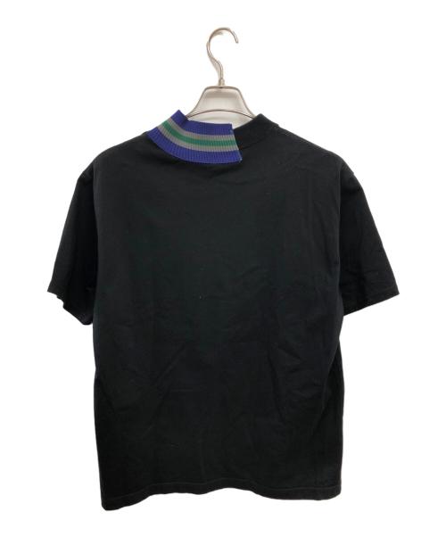 KOLOR（カラー）KOLOR (カラー) クリア天竺ドッキングカットソー／CLEAR PLAINSTITCH DOCKING CUTSAW ブラック サイズ:SIZE 2の古着・服飾アイテム