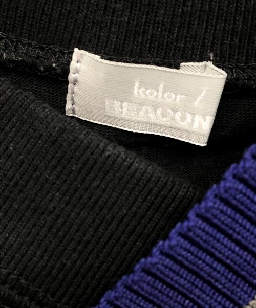 KOLOR（カラー）KOLOR (カラー) クリア天竺ドッキングカットソー／CLEAR PLAINSTITCH DOCKING CUTSAW ブラック サイズ:SIZE 2の古着・服飾アイテム