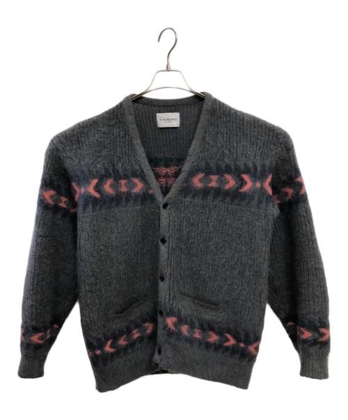 Black Weirdos（ブラック ウィドース）Black Weirdos (ブラック ウィドース) モヘアニットカーディガン／MOHAIR KNIT CARDIGAN グレー サイズ:Ｌの古着・服飾アイテム