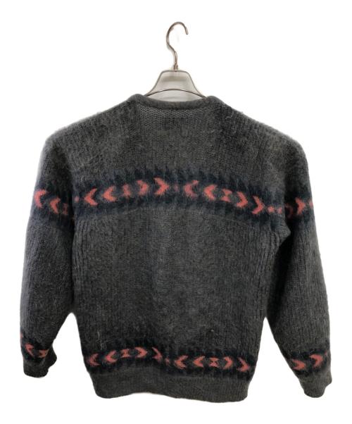 Black Weirdos（ブラック ウィドース）Black Weirdos (ブラック ウィドース) モヘアニットカーディガン／MOHAIR KNIT CARDIGAN グレー サイズ:Ｌの古着・服飾アイテム
