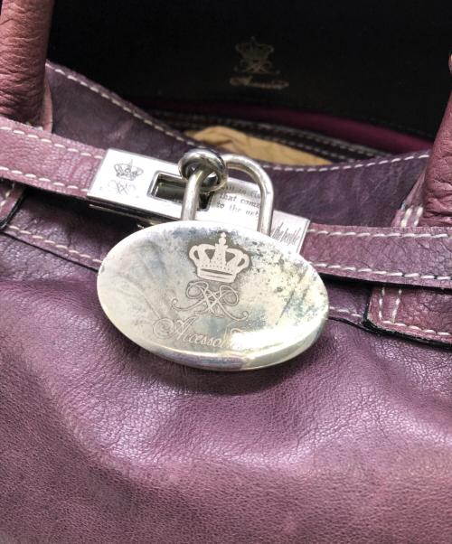 A.D.M.J.（エーディーエムジェイ）A.D.M.J. (エーディーエムジェイ) アクセソワ ドゥ マドモワゼルトートバッグ／ACCESSOIRES DE MADEMOISELLE TOTE BAG パープルの古着・服飾アイテム