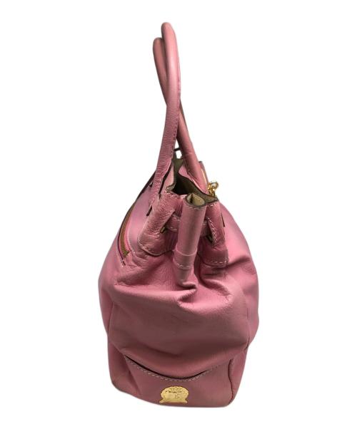 A.D.M.J.（エーディーエムジェイ）A.D.M.J. (エーディーエムジェイ) ターンロックレザートートバッグ／TURN LOCK LEATHER TOTE BAG ピンクの古着・服飾アイテム