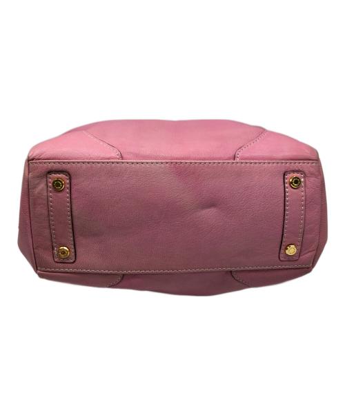 A.D.M.J.（エーディーエムジェイ）A.D.M.J. (エーディーエムジェイ) ターンロックレザートートバッグ／TURN LOCK LEATHER TOTE BAG ピンクの古着・服飾アイテム