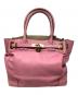 A.D.M.J.（エーディーエムジェイ）の古着「ターンロックレザートートバッグ／TURN LOCK LEATHER TOTE BAG」｜ピンク