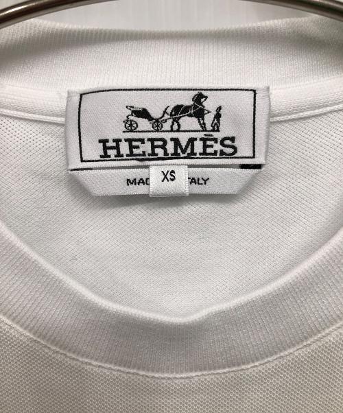 HERMES（エルメス）HERMES (エルメス) H刺繍Tシャツ／H EMBROIDERY T-SHIRT ホワイト サイズ:XS 未使用品の古着・服飾アイテム