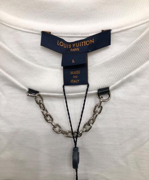 LOUIS VUITTON（ルイ ヴィトン）LOUIS VUITTON (ルイ ヴィトン) チェーンプリントTシャツ／CHAIN PRINT T-SHIRT ホワイト サイズ:SIZE Lの古着・服飾アイテム