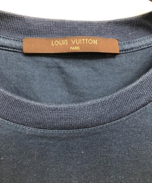 LOUIS VUITTON（ルイ ヴィトン）LOUIS VUITTON (ルイ ヴィトン) ロゴ刺繍半袖Tシャツ／LOGO EMBROIDERY S/S T-SHIRT ネイビー サイズ:XSの古着・服飾アイテム