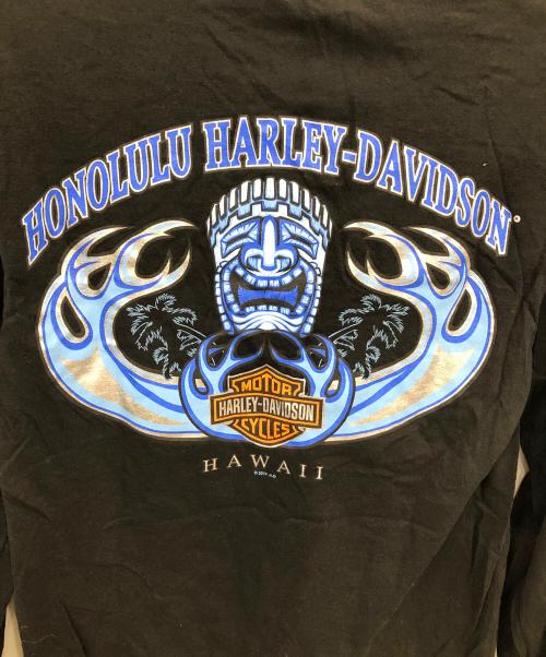 HARLEY-DAVIDSON（ハーレーダビッドソン）HARLEY-DAVIDSON (ハーレーダビッドソン) ハワイ・ホノルル ロングスリーブ Tシャツ／HAWAII HONOLULU LIMITED L/S T-SHIRT ブラック サイズ:Sの古着・服飾アイテム