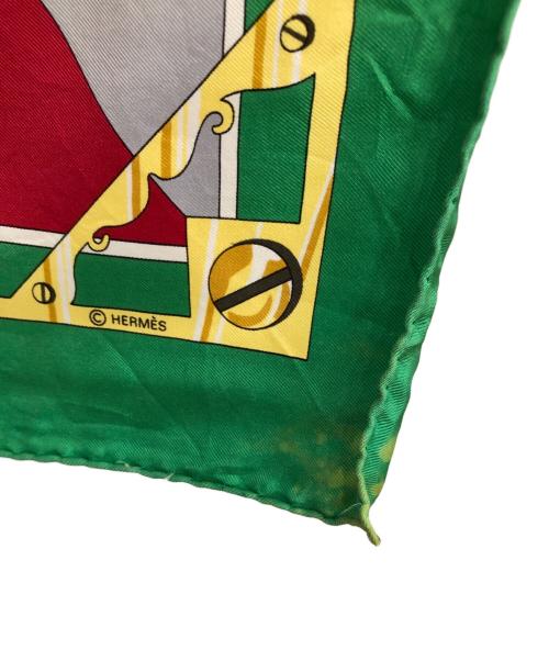 HERMES（エルメス）HERMES (エルメス) スカーフ 六分儀／SCARF SEXTANTS グリーンの古着・服飾アイテム