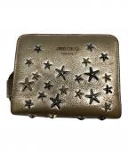 JIMMY CHOOジミーチュウ）の古着「スタースタッズレザーウォレット／STAR STUDS LEATHER WALLET」｜ベージュ