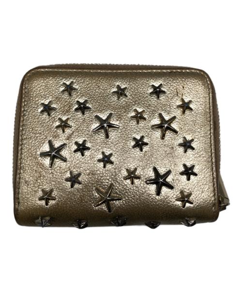 JIMMY CHOO（ジミーチュウ）JIMMY CHOO (ジミーチュウ) スタースタッズレザーウォレット／STAR STUDS LEATHER WALLET ベージュの古着・服飾アイテム