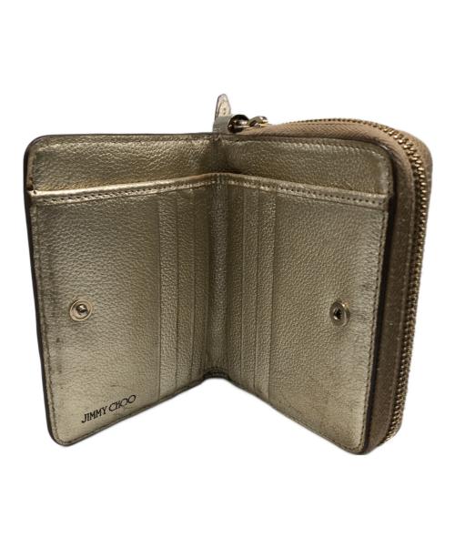 JIMMY CHOO（ジミーチュウ）JIMMY CHOO (ジミーチュウ) スタースタッズレザーウォレット／STAR STUDS LEATHER WALLET ベージュの古着・服飾アイテム